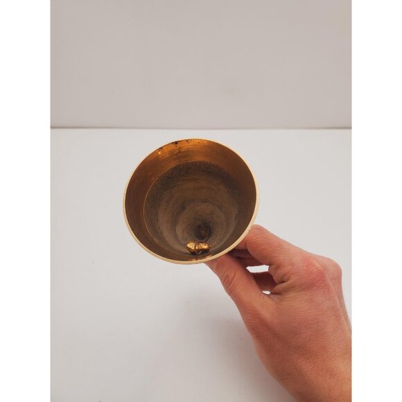 Vintage Brass Hand Bell - Handheld Solid Brass Bell with Charming Tone - Home - Picture 6 of 10